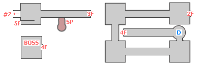 地図：廃城 地上3階～5階