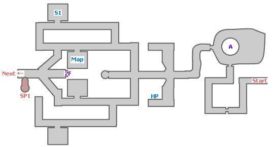 地図：ガリバルディ大聖堂 地上1階